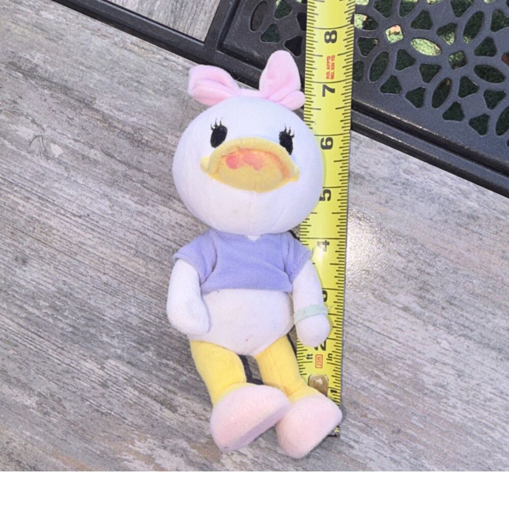 Disney Daisy Duck Small Plush 7 Inch Purple Shirt Yellow Pants